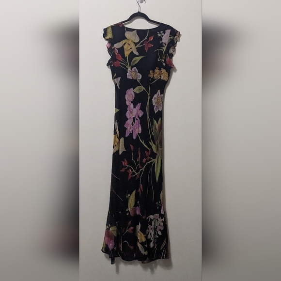 Papillon 90s Vintage Large Floral Print Maxi Dress - Picture 6 of 6